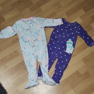 Carter's Purple and White Footies Set